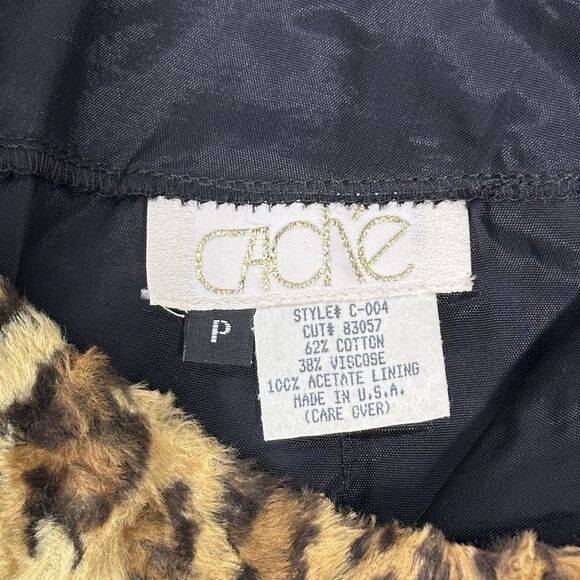 Vtg Cache Mini Skirt XS Petite Leopard Fuzzy Grunge Mobwife Sexy Party 90s 80s - Picture 10 of 11